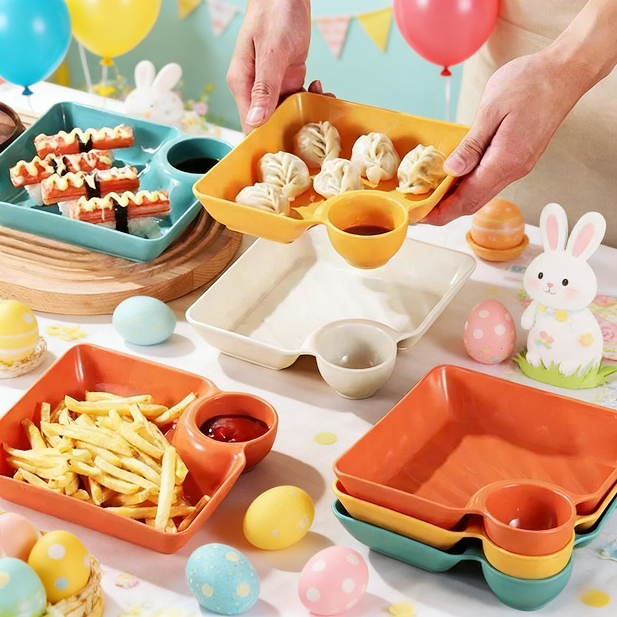 Food Snacks Chips - 4pcs Easter Themed Chips & Dip