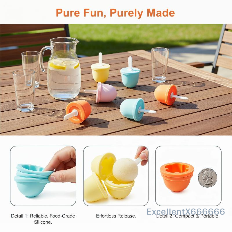 Healthy Food Snacks For Kids - Reusable Silicone Lollipop Mold for Healthy