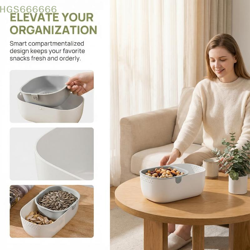 Quick Food Snacks - Double Layer Drain Basket Kitchen Fruit