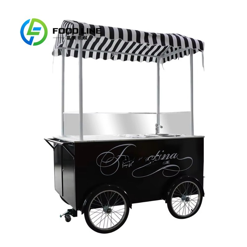 Street Food Snacks - Customized Multifunctional Mobile Food Cart Outdoor