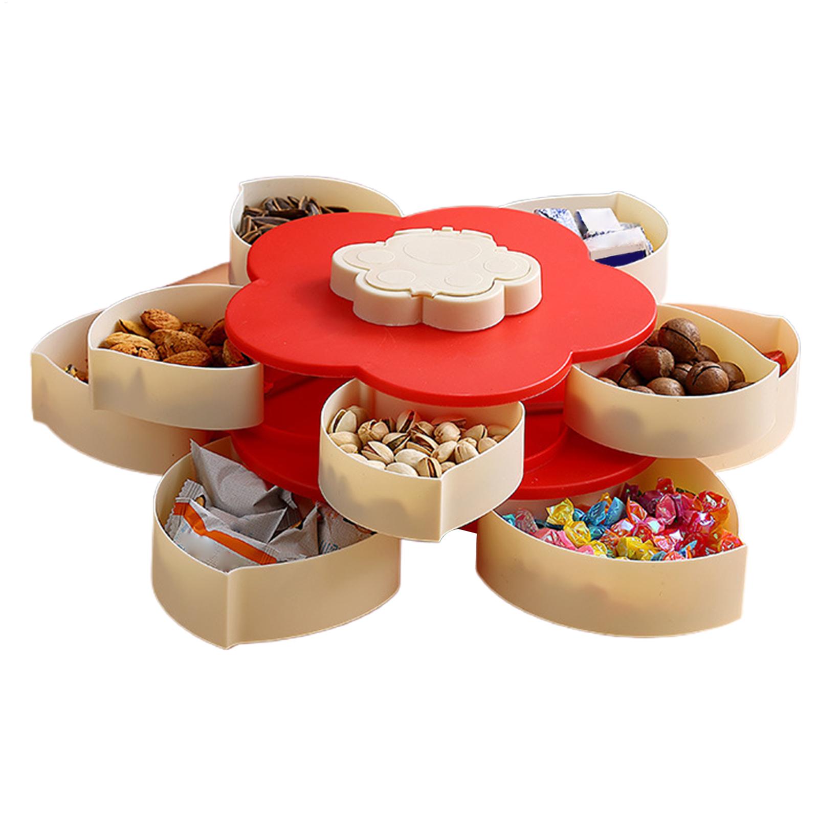 Food Snacks In India - Serving Tray With Dividers Petal Shape