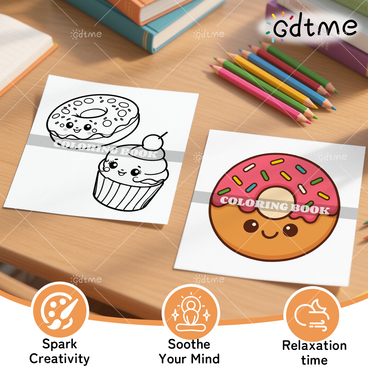 FOOD SNACKS & SWEETS Themed Co - Food And Snacks Coloring Book Bold And Easy 리뷰 및 가격
