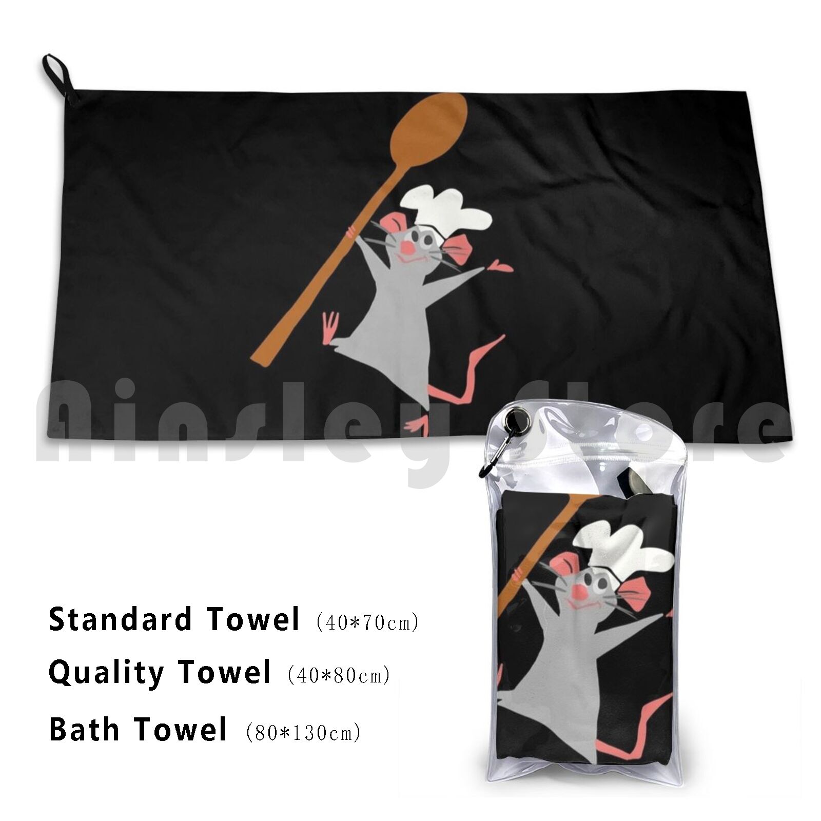 Chef Rat Bath Towel Beach Cush - Quick Food Snacks 리뷰 및 가격