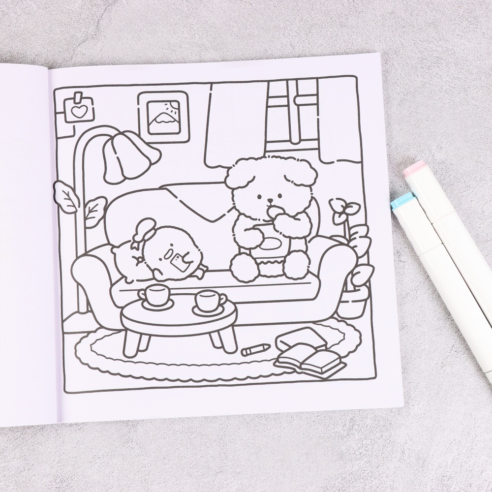 Cute Bear Bakery Theme Colorin - Food And Snacks Coloring Book Bold And Easy 리뷰 및 가격