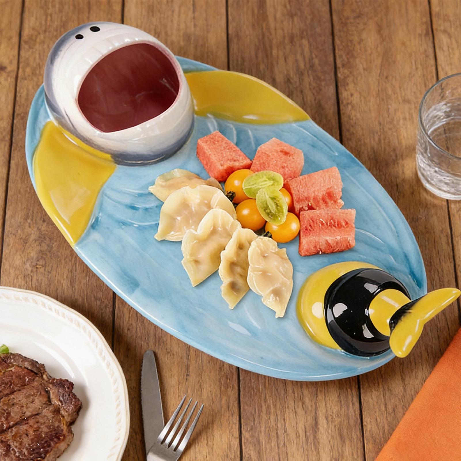 Shark Sushi Plate Shark Cerami - Food Snacks In India 리뷰 및 가격
