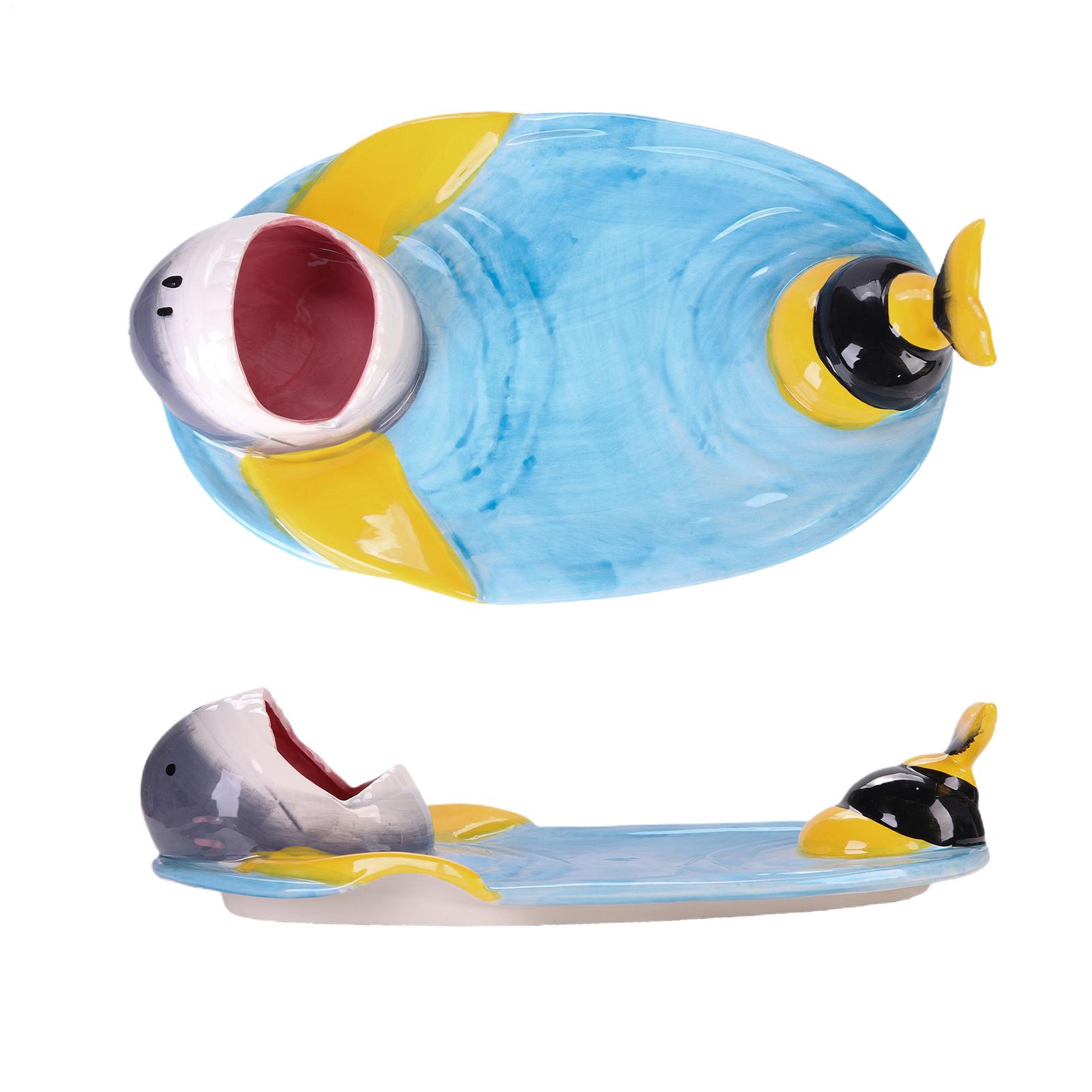 Shark Sushi Plate Shark Cerami - Food Snacks In India 리뷰 및 가격