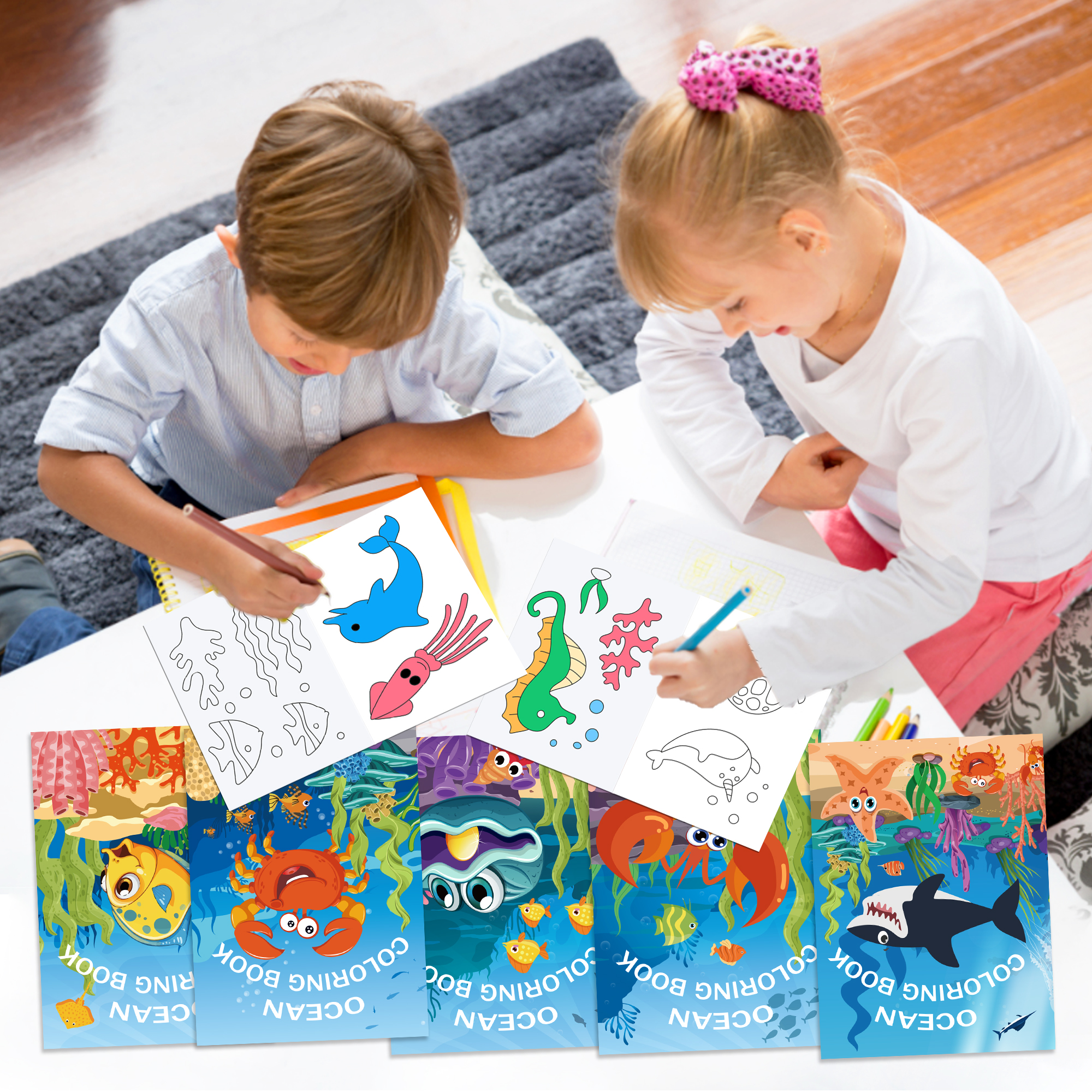 16pcs Cartoon Underwater World - Food And Snacks Coloring Book Bold And Easy 리뷰 및 가격
