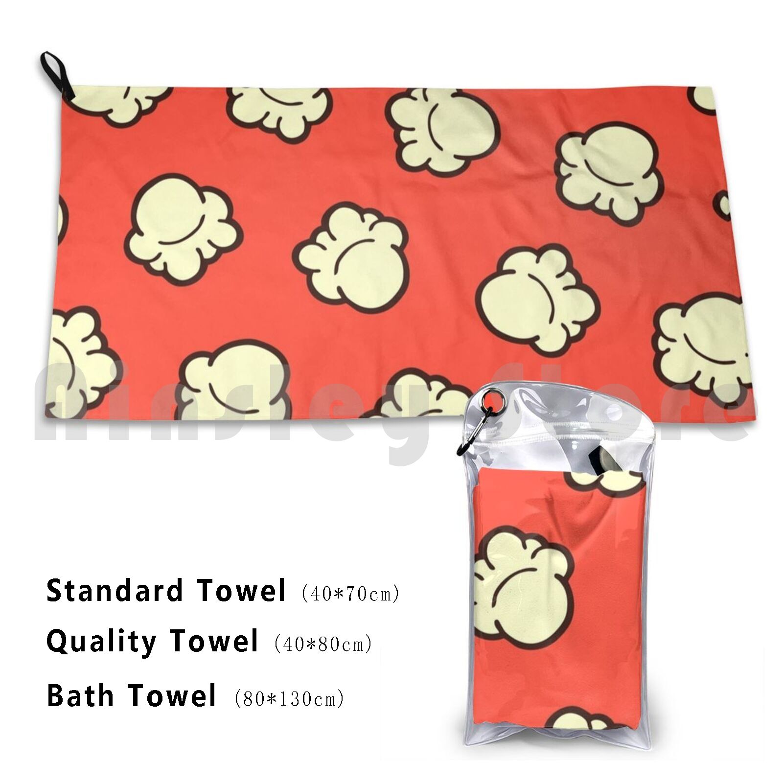 Popcorn Pattern Beach Towel Qu - Quick Food Snacks 리뷰 및 가격