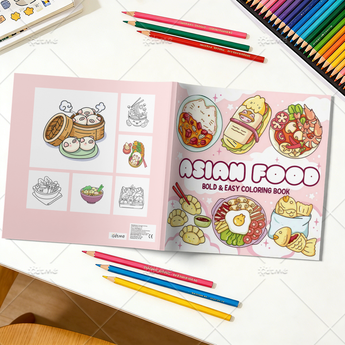 ASIAN Food Bold-easy Patterns  - Food And Snacks Coloring Book Bold And Easy 리뷰 및 가격