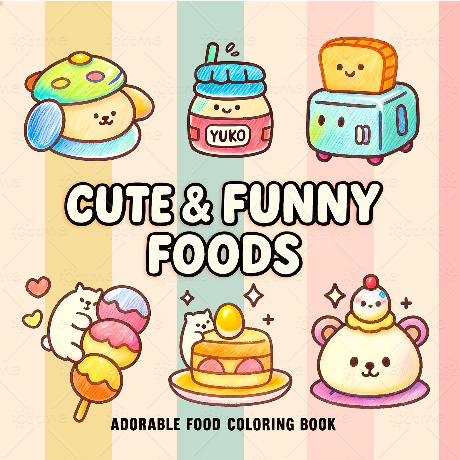 CUTE & FUNNY FOODS Bold-easy P - Food And Snacks Coloring Book Bold And Easy 리뷰 및 가격