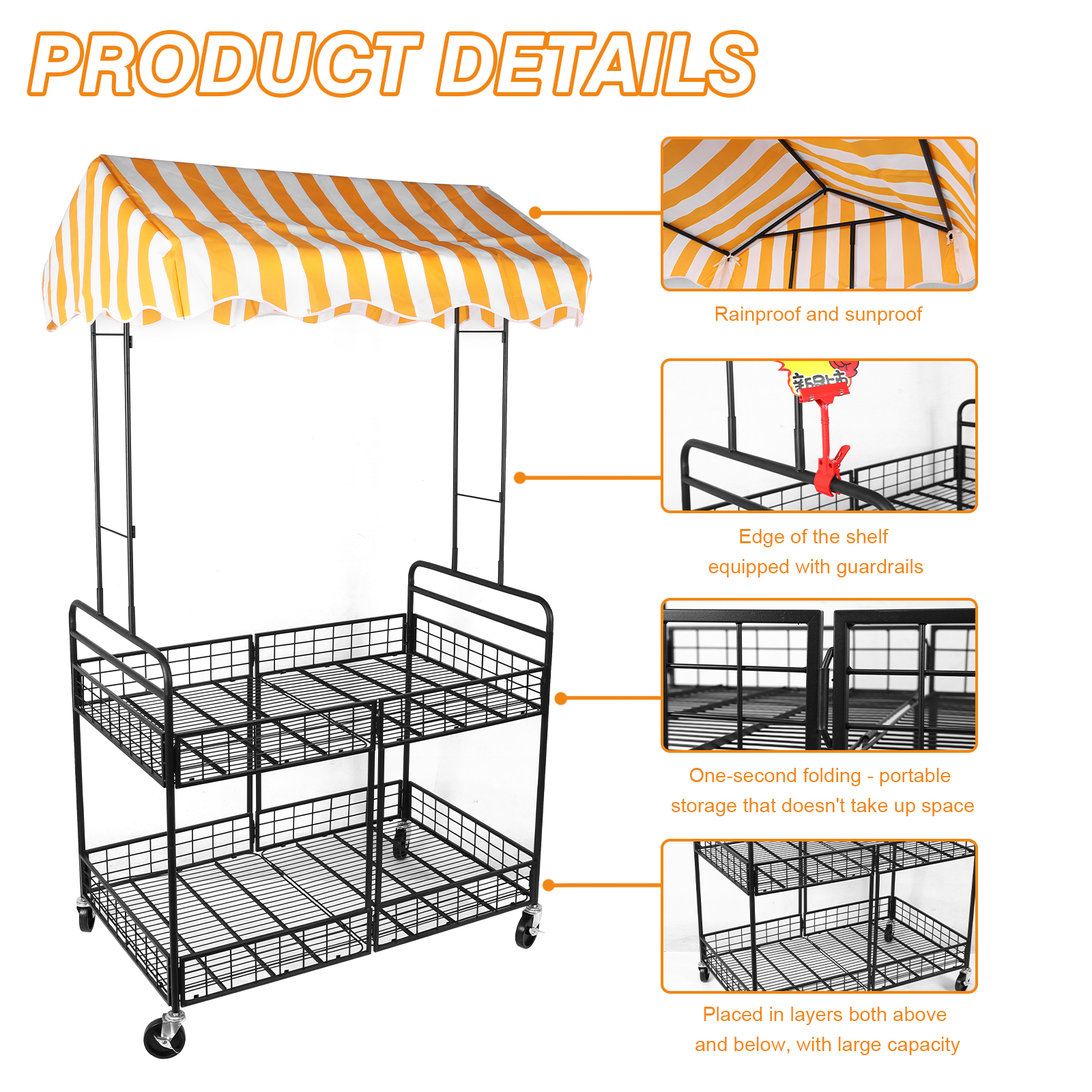 Movable Stall Display Stand wi - Street Food Snacks 리뷰 및 가격
