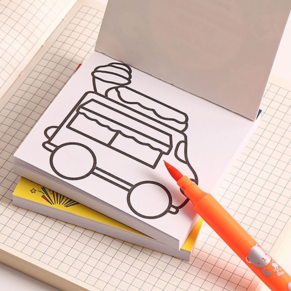 50 sheets Cartoon Paper Colori - Food And Snacks Coloring Book Bold And Easy 리뷰 및 가격