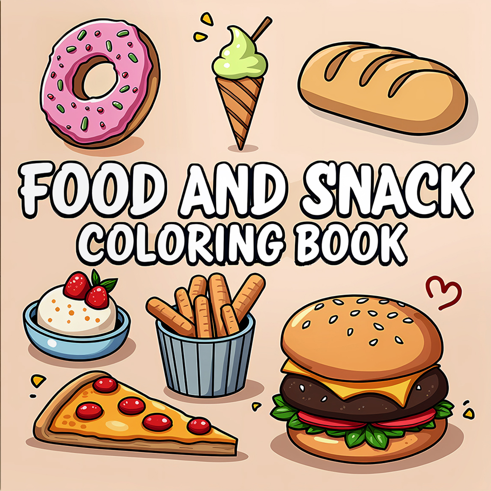 FOOD AND SNACK Coloring Book F - Food And Snacks Coloring Book Bold And Easy 리뷰 및 가격