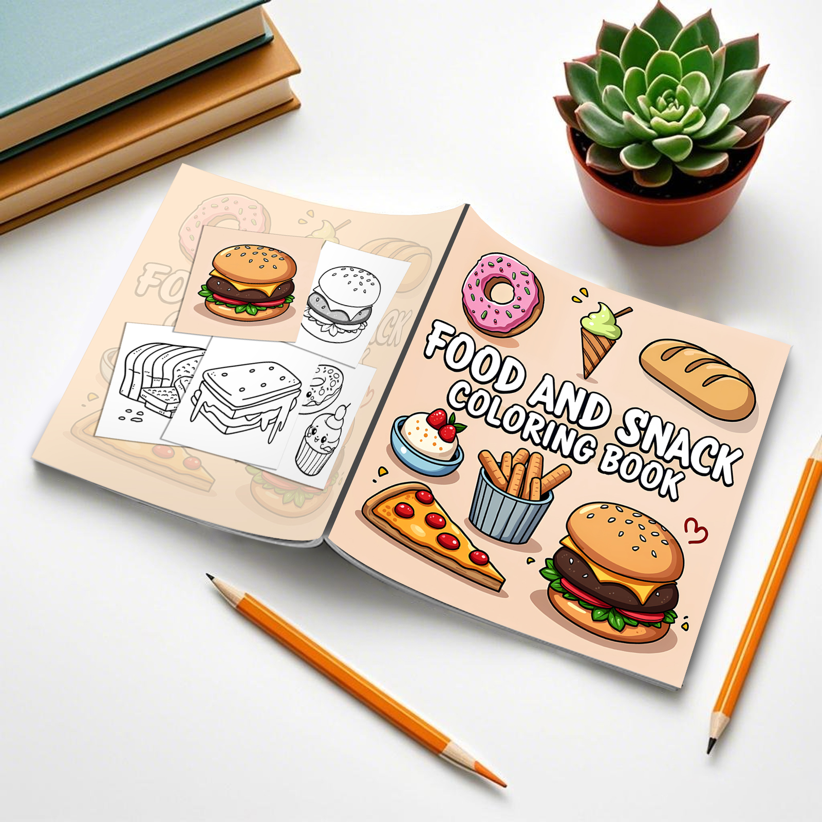 FOOD AND SNACK Coloring Book F - Food And Snacks Coloring Book Bold And Easy 리뷰 및 가격