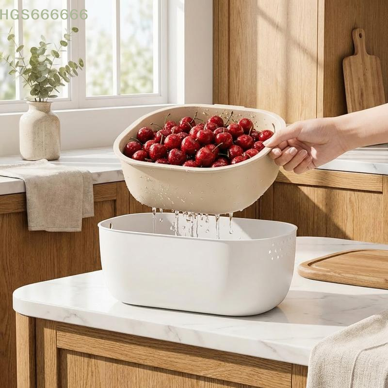 Double Layer Drain Basket Kitc - Quick Food Snacks 리뷰 및 가격