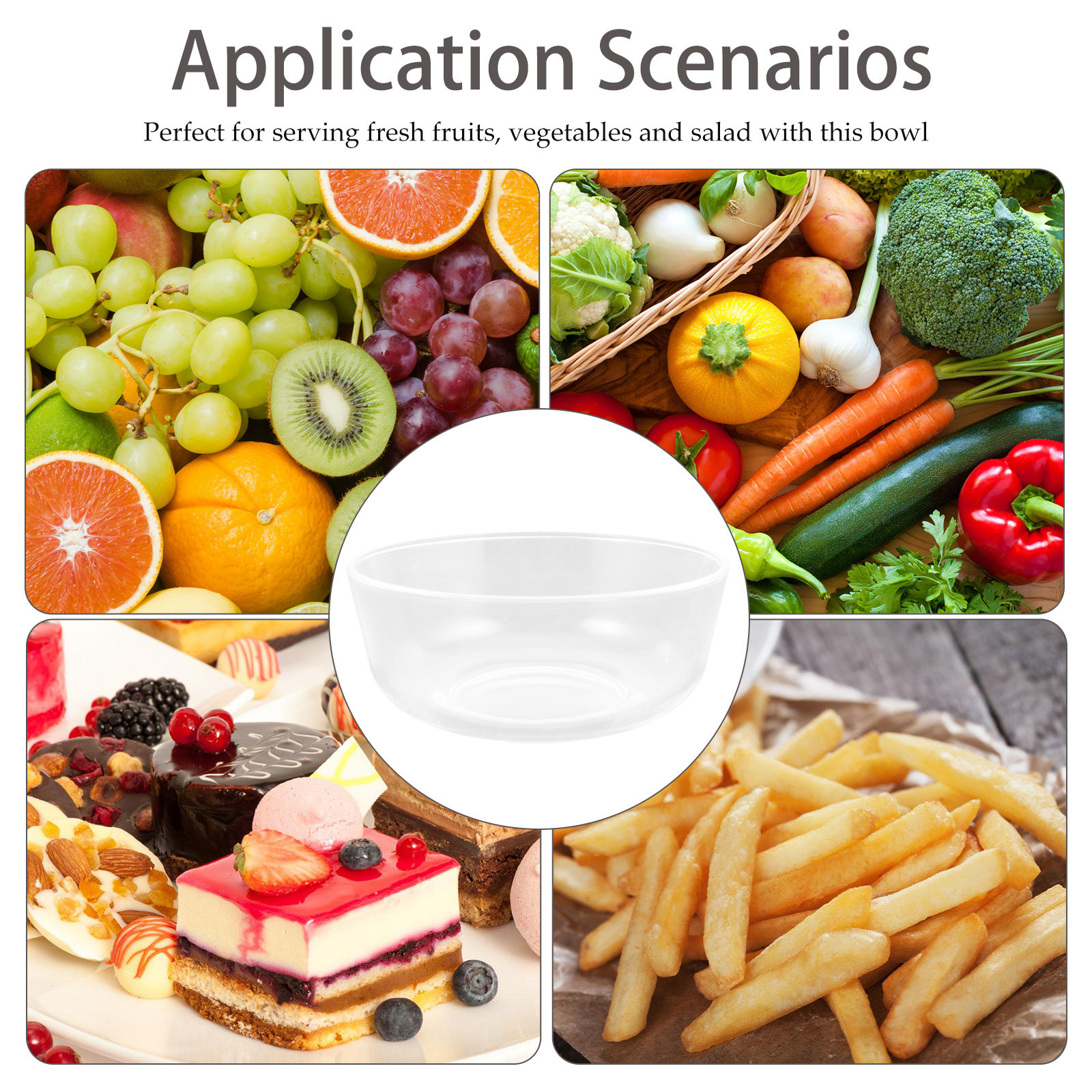 1Pcs 6 Inch Glass Fruit Servin - Food Snacks Chips 리뷰 및 가격