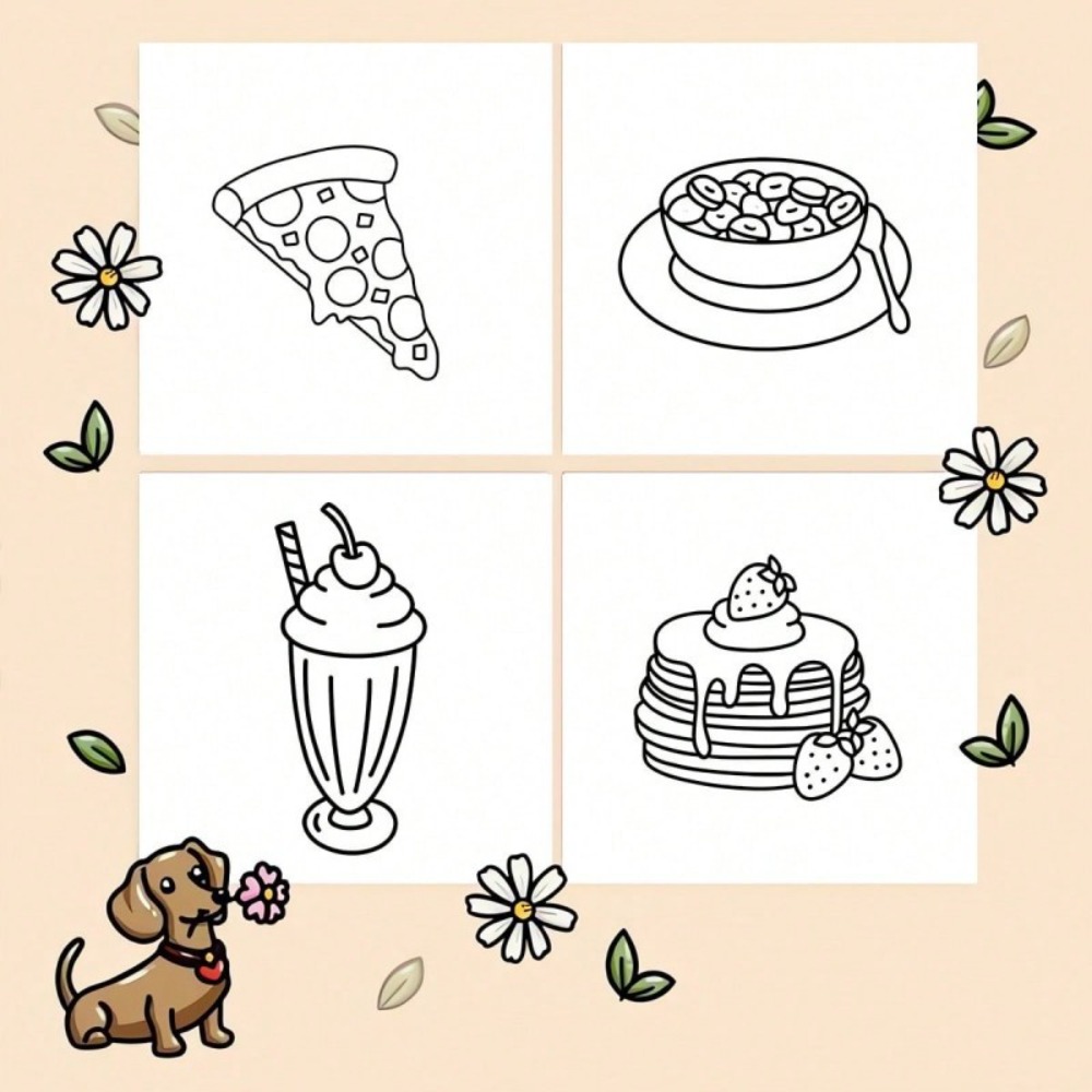 Food and Snacks Coloring Book  - Food And Snacks Coloring Book Bold And Easy 리뷰 및 가격