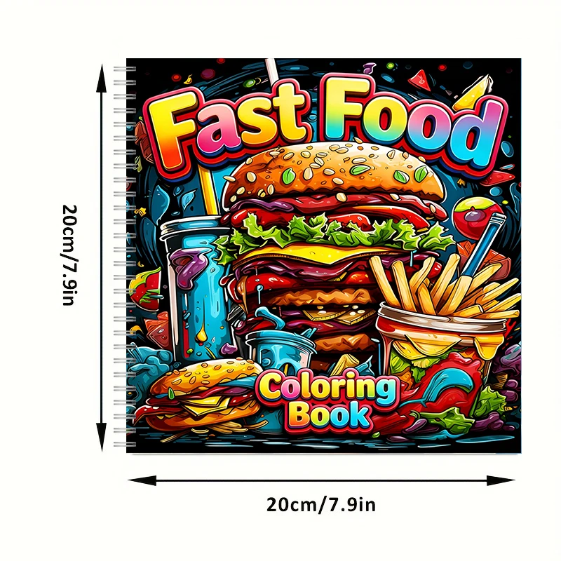 Fast Food Coloring Book for Ad - Food And Snacks Coloring Book Bold And Easy 리뷰 및 가격