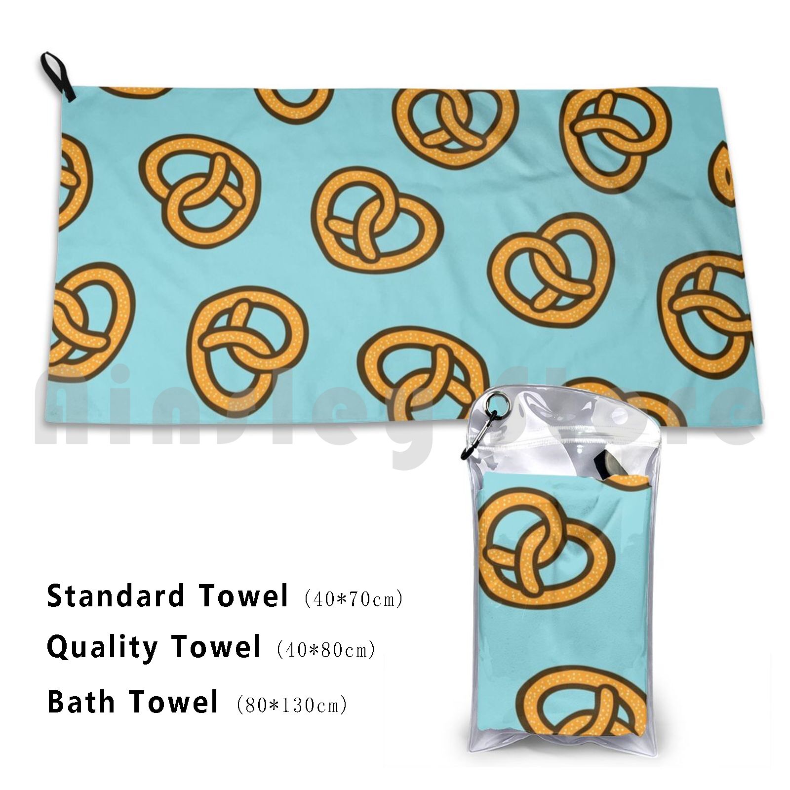 I Heart Pretzels Pattern Beach - Quick Food Snacks 리뷰 및 가격